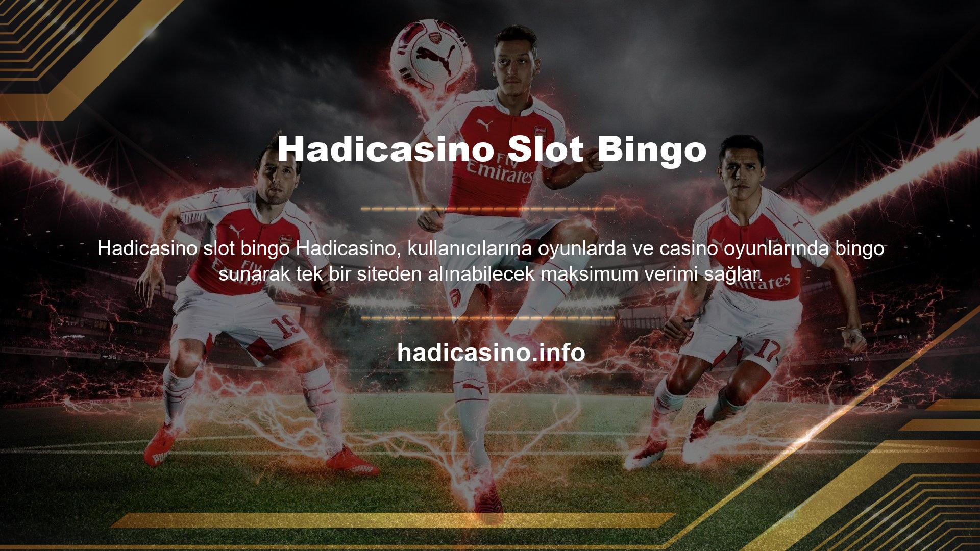 Hadicasino Slot Bingo