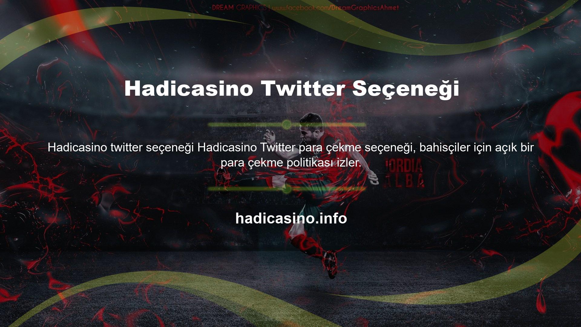 Hadicasino Twitter Seçeneği