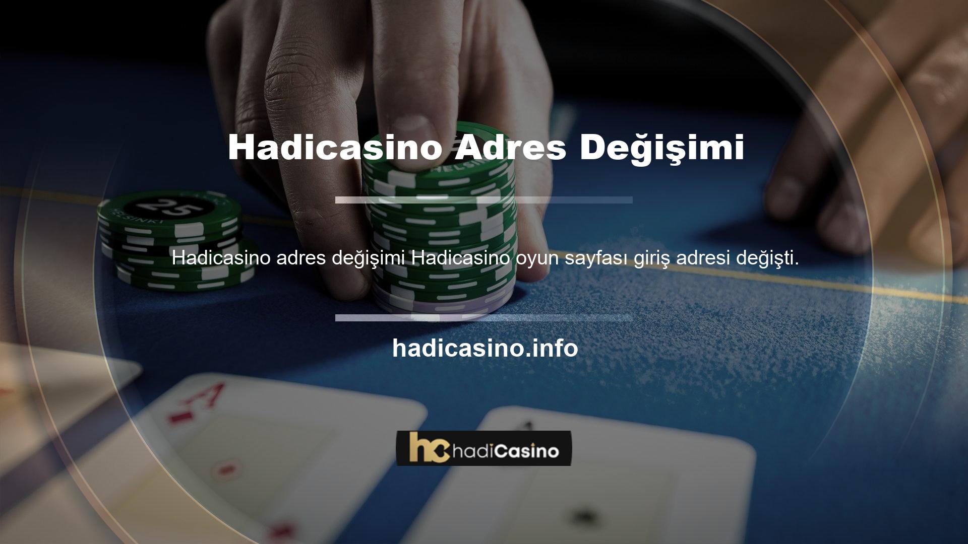 Hadicasino web sitesine @Hadicasino