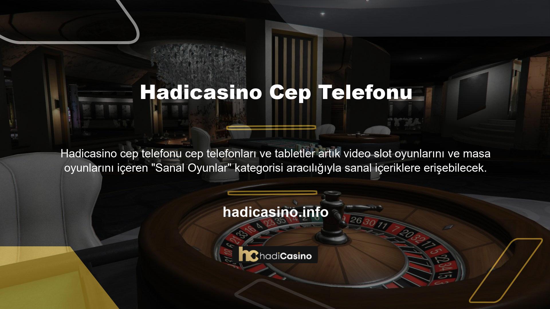 Bilgisayarınızdan ve yeni bir web sitesinden bahis oynayabileceğiniz Hadicasino Sanal Oyunları ile mobil bağlantı için tüm güvenli bağlantı özelliklerine erişin