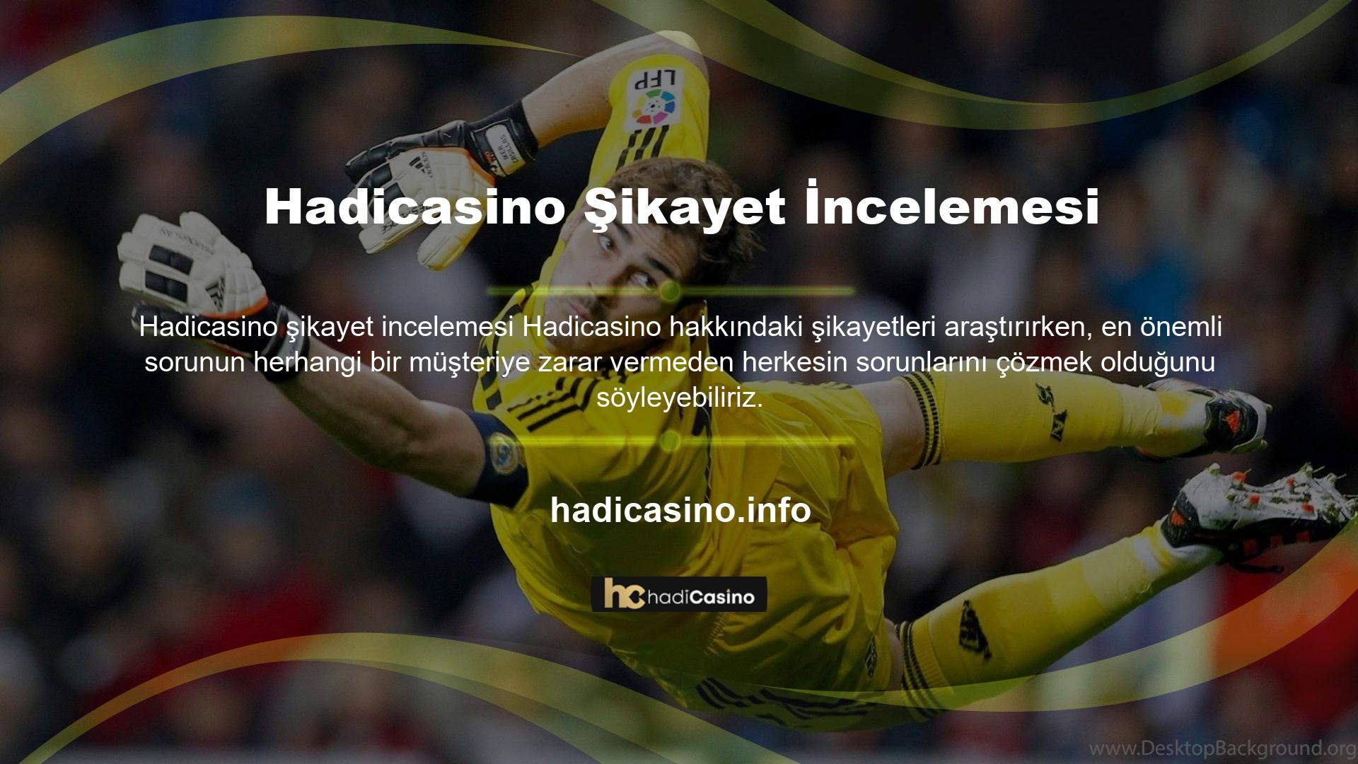 Hadicasino oyun deneyimi
